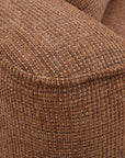 Canapé 3 places en velours chiné terracotta CARLOTA