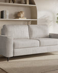 Canapé convertible express 3 places en velours chiné beige NONA
