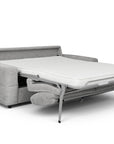Canapé convertible express 3 places en velours chiné gris clair AMAURY