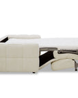 Canapé convertible express 3 places en velours texturé beige BASILE