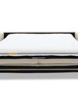 Canapé convertible express 3 places en velours texturé beige KALIANA