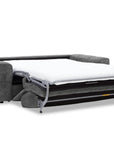 Canapé convertible express 3 places en velours texturé gris BASILE