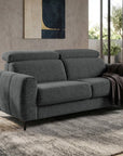 Canapé convertible express 3 places en velours texturé gris CALEB