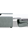 Canapé convertible express 3 places en velours texturé gris KALIANA