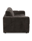 Canapé convertible express 3 places en velours texturé marron BASILE