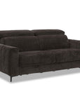 Canapé convertible express 3 places en velours texturé marron CALEB