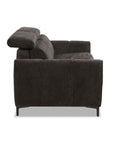 Canapé convertible express 3 places en velours texturé marron CALEB