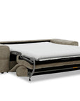 Canapé convertible express 3 places en velours texturé taupe BASILE