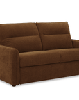 Canapé convertible express 3 places matelas 15 cm en tissu texturé terracotta ADILIO