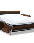 Canapé convertible express 3 places matelas 15 cm en tissu texturé terracotta ADILIO
