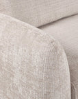 Canapé d'angle convertible avec coffre en velours chiné beige MARLA - Angle droit