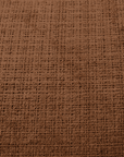 Canapé d'angle convertible avec coffre en velours chiné terracotta MAHLONE - Angle droit