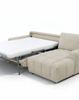 Canapé d'angle convertible ouverture express en tissu beige AGATHE - Angle droit