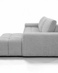 Canapé d'angle convertible ouverture express en tissu gris AGATHE - Angle droit