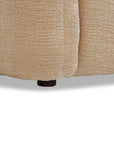Canapé d'angle en velours tissé beige avec dossier réglable ADONIS - Angle droit