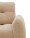 Canapé d'angle en velours tissé beige avec dossier réglable ADONIS - Angle gauche
