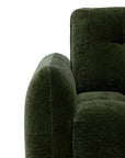 Canapé d'angle en velours tissé vert olive avec dossier réglable ADONIS - Angle droit