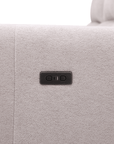 Canapé d’angle relax électrique en tissu beige LUDMILA - Angle gauche