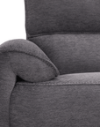 Canapé d’angle relax électrique en tissu gris foncé LUDMILA - Angle droit