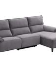 Canapé d’angle relax électrique en tissu gris foncé LUDMILA - Angle droit