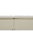 Canapé d'angle relax électrique en velours chiné beige DANIA -Angle droit