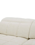 Canapé d'angle relax électrique en velours chiné beige DANIA -Angle gauche