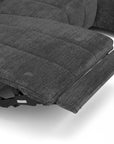 Canapé d'angle relax électrique en velours chiné gris SOLINA - Angle droit