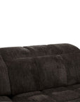 Canapé d'angle relax électrique en velours chiné marron DANIA -Angle droit