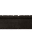 Canapé d'angle relax électrique en velours chiné marron DANIA -Angle gauche