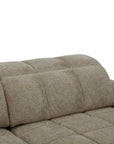 Canapé d'angle relax électrique en velours chiné taupe DANIA -Angle droit