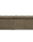 Canapé d'angle relax électrique en velours chiné taupe DANIA -Angle droit