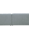 Canapé d'angle relax en velours texturé gris FEDORA - Angle droit
