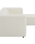 Canapé d'angle réversible en tissu bouclette écru AELIS