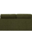 Canapé droit 3 places en velours chiné vert olive ABELIA