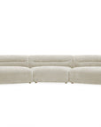 Canapé droit fixe 6 places en velours tissé beige IMENIA