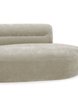 Canapé droit fixe 6 places en velours tissé beige IMENIA