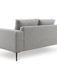 Canapé fixe 2 places en tissu gris clair ARNOLD