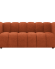 Canapé fixe 3 places en tissu bouclette terracotta AELIS