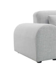 Canapé fixe 3 places en tissu gris EMMA