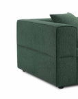 Canapé fixe 3 places en tissu vert EVELYNE