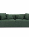 Canapé fixe 3 places en tissu vert EVELYNE