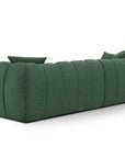 Canapé fixe 4 places en tissu vert ALISSA