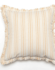 Coussin beige à rayures jaunes texturées 45x45 cm PAVIA