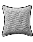 Coussin blanc à rayures et surpiqûres noires 45x45 cm ZIGGY