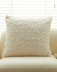 Coussin blanc à tissu bouclette 45x45 cm TRED