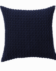 Coussin bleu marine en tissu texturé doux 45x45 cm DUNE