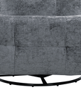Fauteuil relax pivotant en velours chiné gris LISON