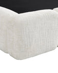 Lit coffre en velours chiné beige 140x190 cm BUBBLE