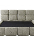 Lit coffre en velours chiné vert olive 160x200 cm BUBBLE