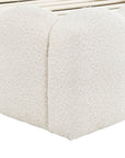 Lit double en tissu bouclette beige 180x200 cm RITA